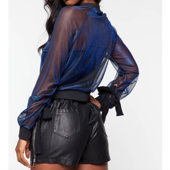 ooberswank Jackets & Blazers - Ooberswank Gold Mesh Jacket